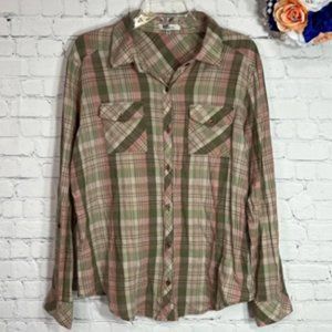 KUT from the Kloth Plaid Button Down Size Sm